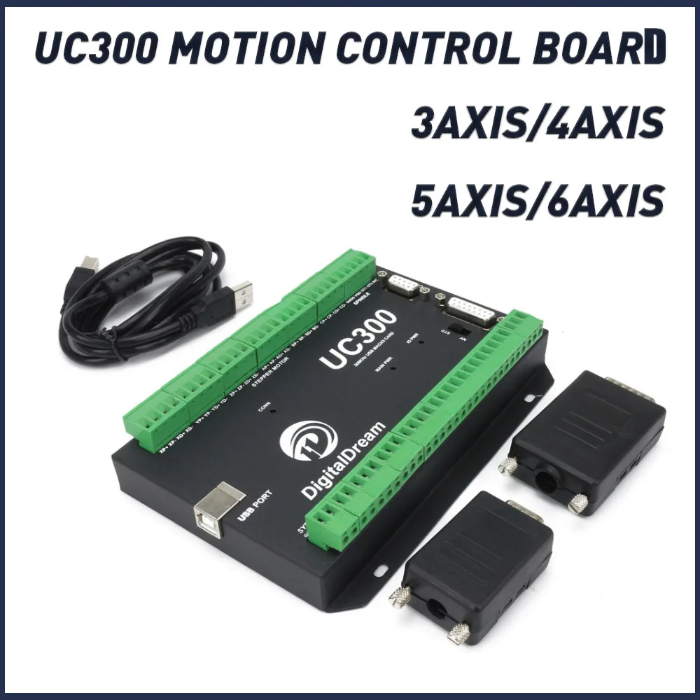 UC300 3 оси/4 оси/5 осей/6-axis motion control карта с NVUM обновления Mach3 USB контроллер для