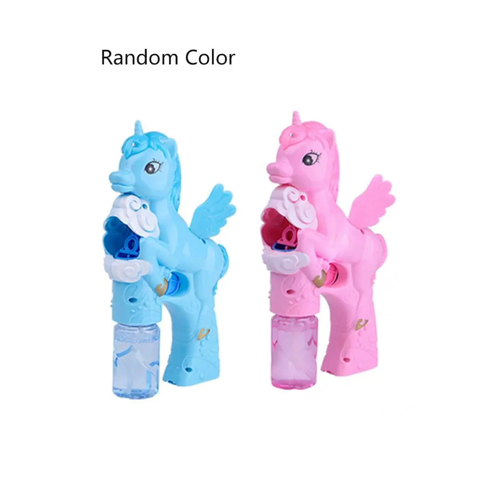 pony Мультфильм Dazzle музыка пузырь машина пузыря Свинья Форма пузыря Воздуходувка Производитель вечерние летние игрушки пузырь мыло игрушка для детей - Цвет: pony