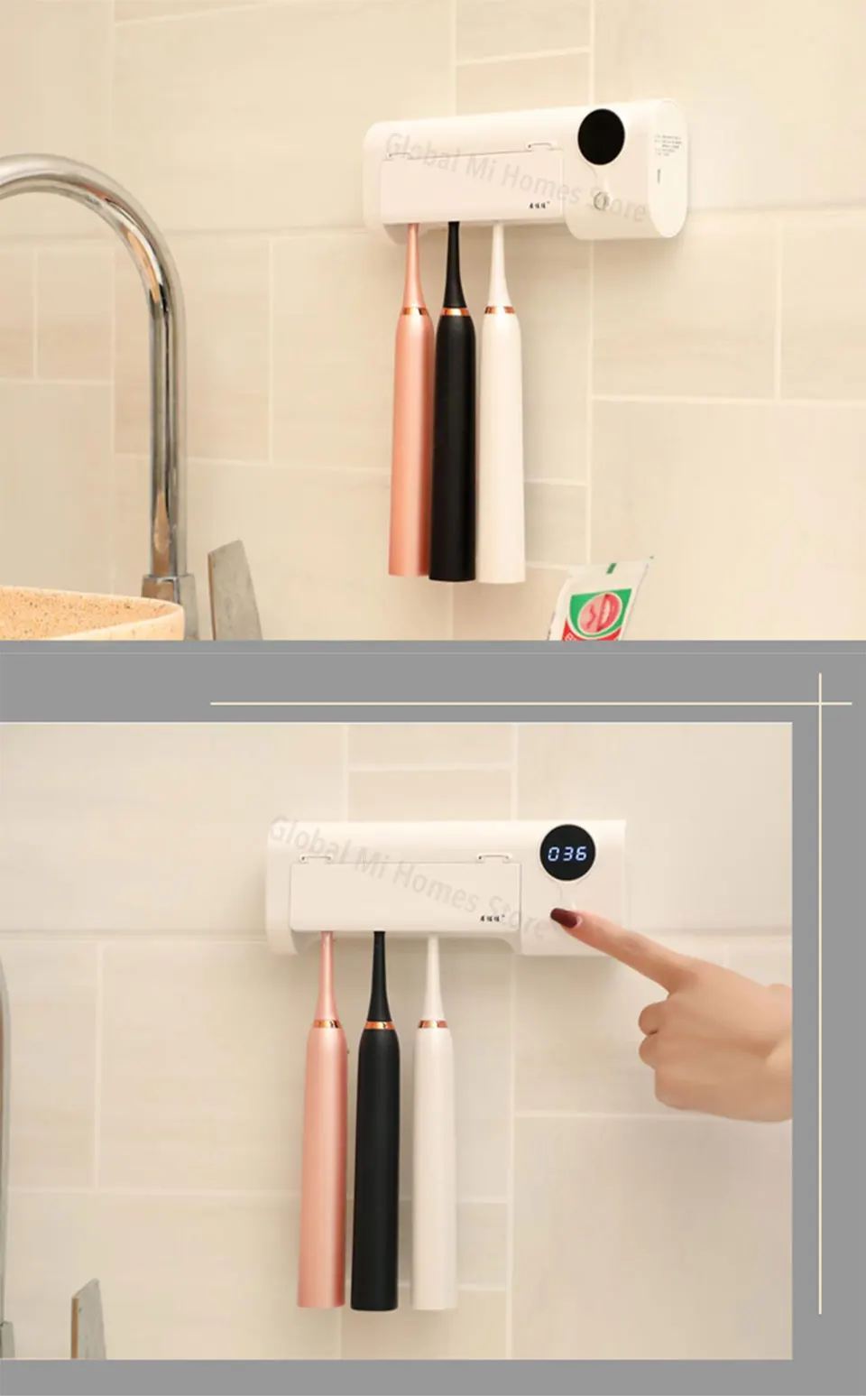 Xiaomi Youpin JJJ ультрафиолетовая зубная щетка стерилизация дезинфектор подходит для SO WHITE Oclean Dr Bei всех типов зубных щеток