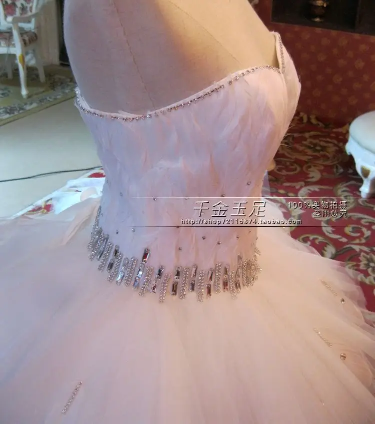Новое поступление vestidos de fiesta элегантные уникальные короткие свадебные платья с кристаллами и перьями для невесты