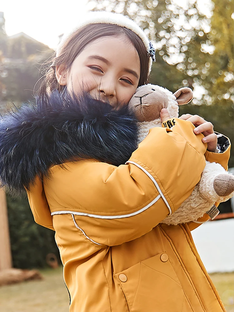 

Kids/girls/children Winter Coat/down Jacket With Real Fur Teenagers Girls Winter Jackets White Duck Down Warm Parkas For Girl 12