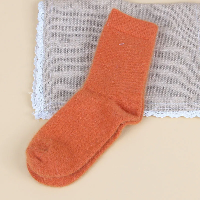 Women's Thick Angola Rabbit & Merino Wool Winter Fashion Socks - Cozy and Warm, Large Size