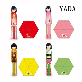 

YADA Cartoon Japan Girl Doll Umbrellas For Child Folding Wine Bottle Umbrella Rain Creative UV Mini Fruit Dolls Umbrellas YS854