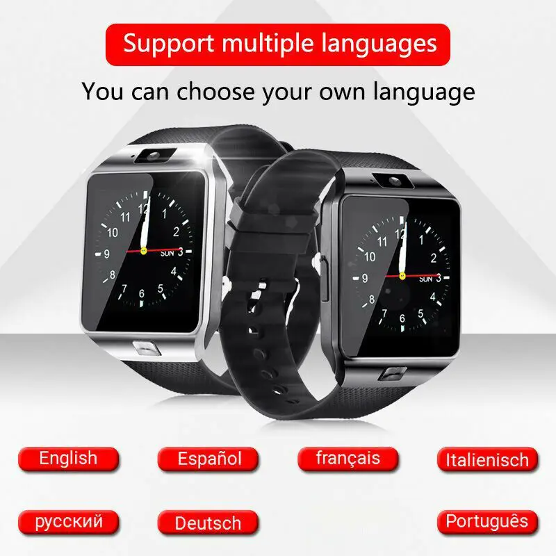 Умные часы с сенсорным экраном dz09 Камера Bluetooth наручные SIM карты Smartwatch для Ios Android