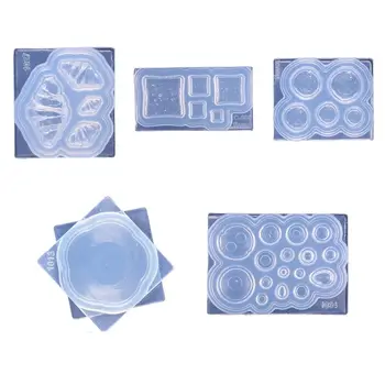 

Silicone Mold For Resin Flower Round UV Resin DIY Epoxy Molds Pendant Making Y4QB