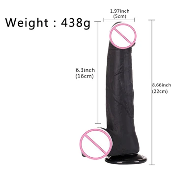 Moonuo Female Masturbator Skin Feeling Realistic Soft Huge Black African Dildo Silicone Suction Cup for Women Big Dick Sex Toys 5