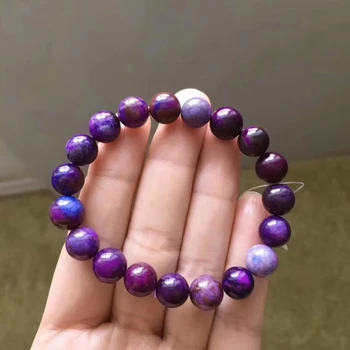 

Genuine Natural Sugilite Gemstone Bracelet 9.5mm Crystal Anticancer Gemstone Round Beads Woman Man Lucky Anniversary Gift AAAAA