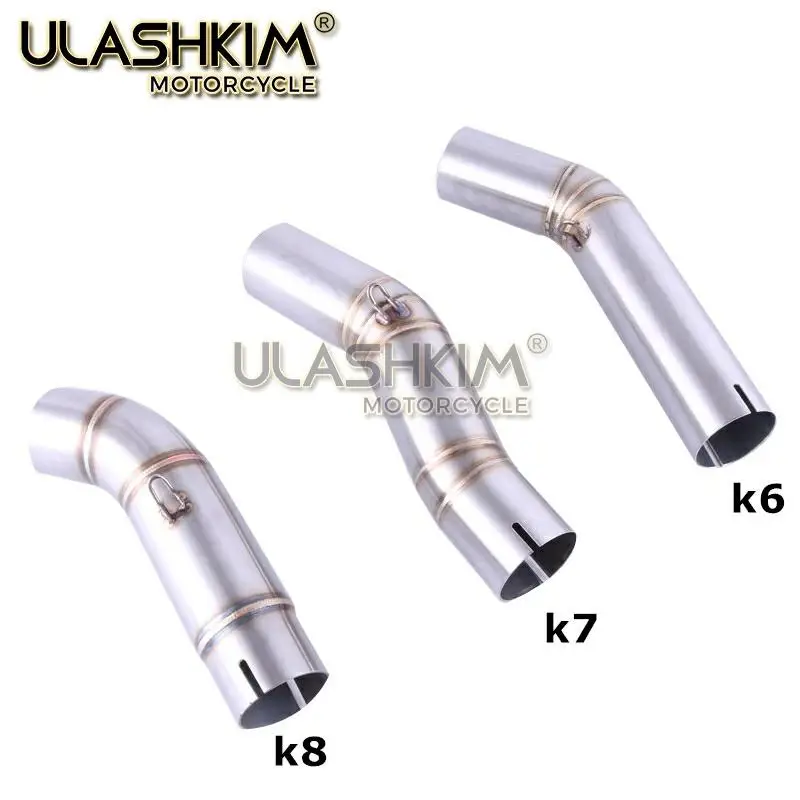 Мотоцикл Полная выхлопная средняя труба без шнуровки для Suzuki GSXR600 Gsxr700 Gsxr750 K7 GSX R700