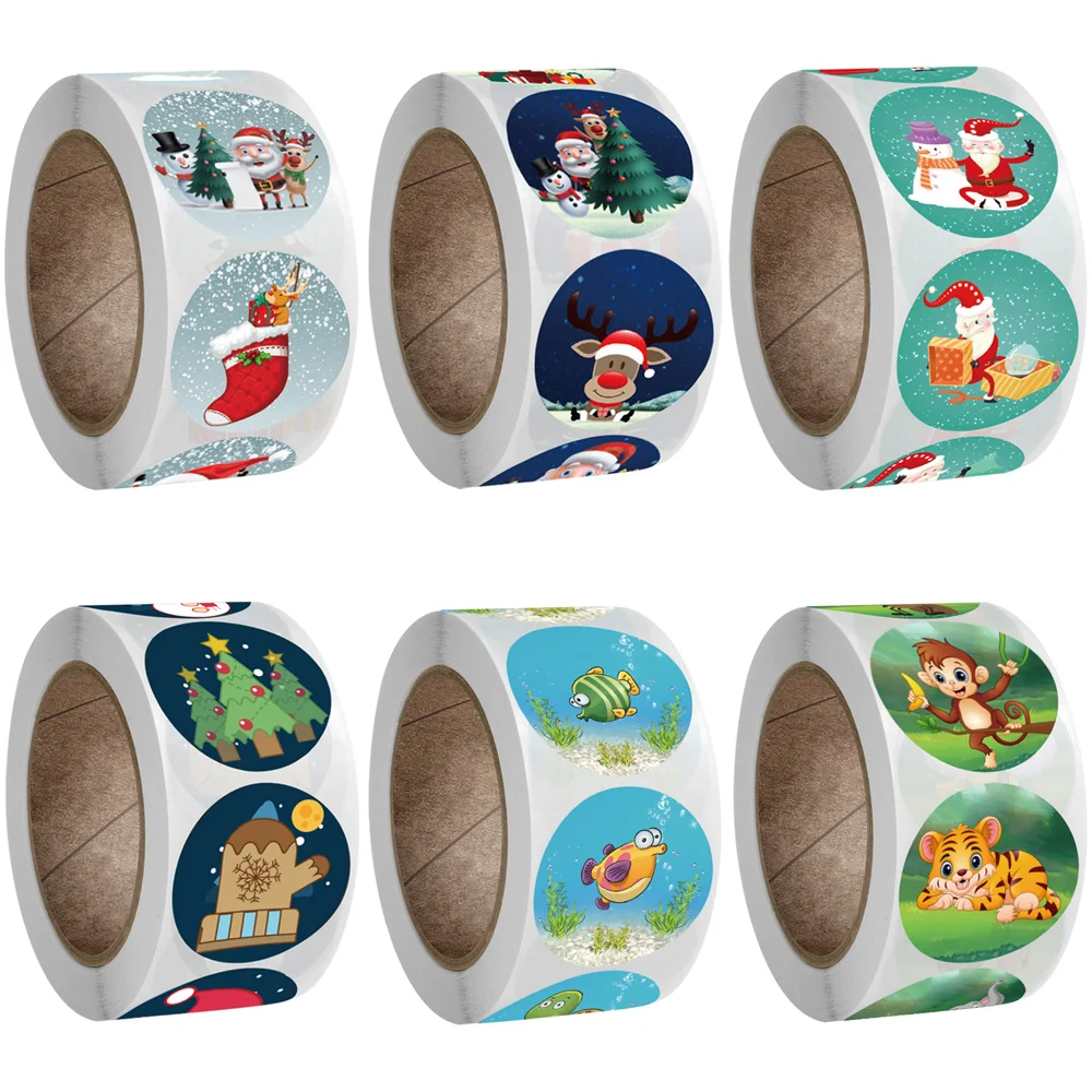 

Cute Animal Stickers Pegatinas Christmas Stickers Aesthetic Kids Toy Gift Self Adhesive Label Diary Decoration Stationery 500PCS