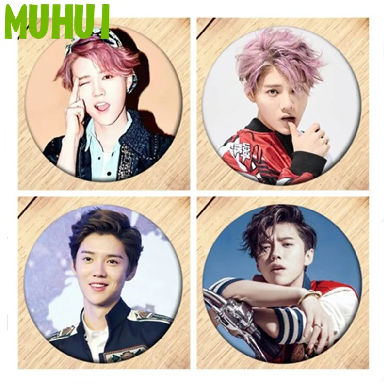 Бесплатная доставка Kpop EXO LUHAN брошь значки для одежды рюкзака украшение девочек