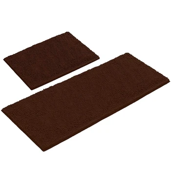 

Bathroom Rug Mat Set-Extra-Soft Plush Bath Shower Bathroom Rug,1 Inch Chenille Microfiber Material, Super Absorbent. Machine Was