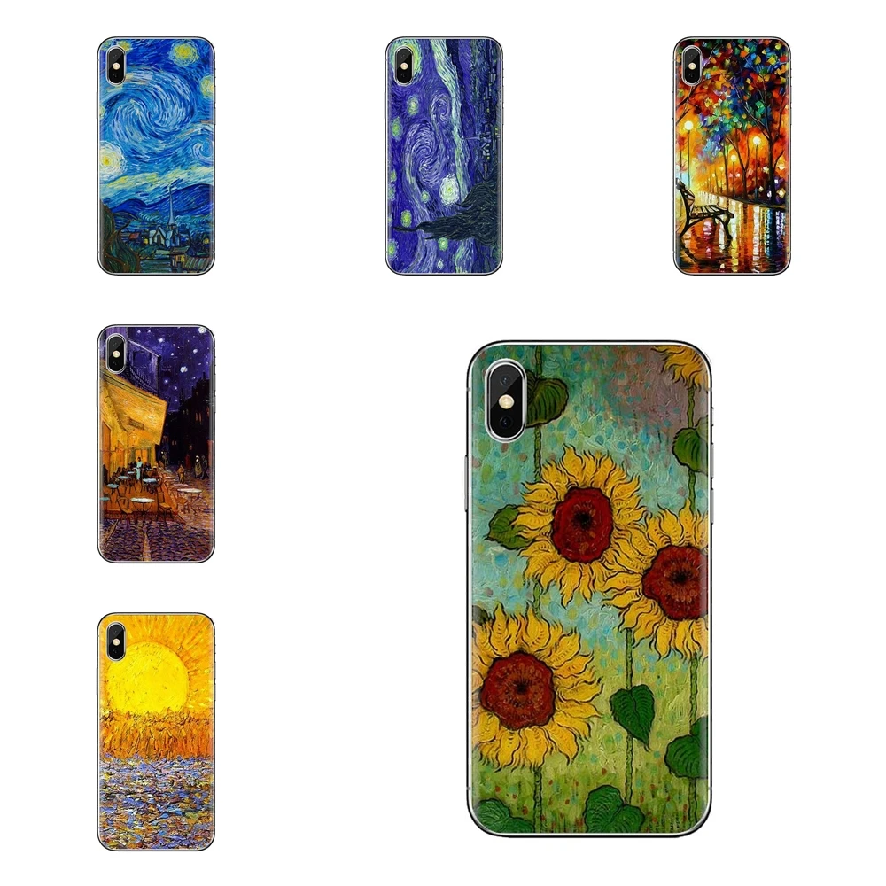 TPU Shell Cases For LG Spirit Motorola Moto X4 E4 E5 G5 G5S G6 Z Z2 Z3 G2 G3 C Play Plus Mini Vincent Van Gogh 1891 Starry Night |