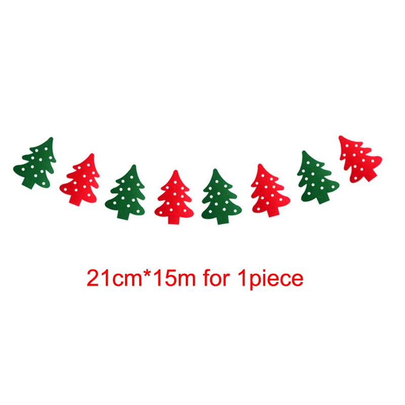 Christmas Tree DIY нетканый материал рождественские флаги носки с рисунками оленей рождественские елки вечерние украшения для дома магазин - Цвет: Christmas Tree
