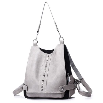 

New Fashion Women Backpack Female PU Leather Women's Backpacks Bagpack Bags Travel BagMulti-purpose Shoulder Bag Multifunction