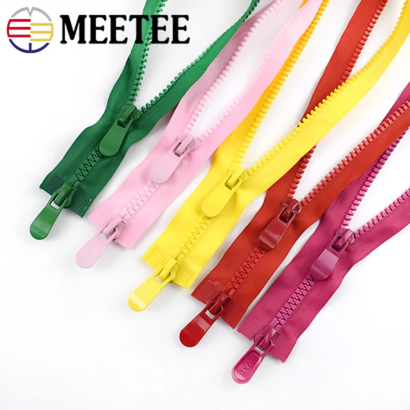 Meetee 120 см 8 # смоляные застежки молнии с открытым концом двойной головкой на для