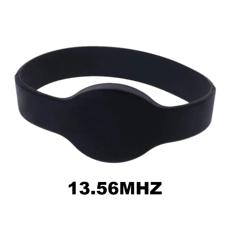 WD-13.56-black-5 5 шт. 13,56 МГц NFC RFID IC карта контроля доступа водонепроницаемый смарт силиконовый M1 S50 ISO14443A браслет на запястье различные цвета - Цвет: WD-13.56-black-5