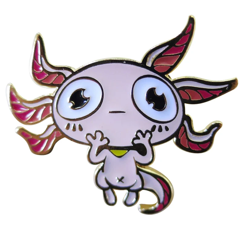 Super Cute Axolotl Dello Smalto Pin Incredibile Anfibi Pet Collezione