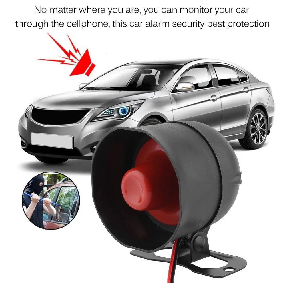 

Universal 1-Way Car Alarm Vehicle System Protection Security System Keyless Entry Siren + 2 Remote Control Burglar Hot