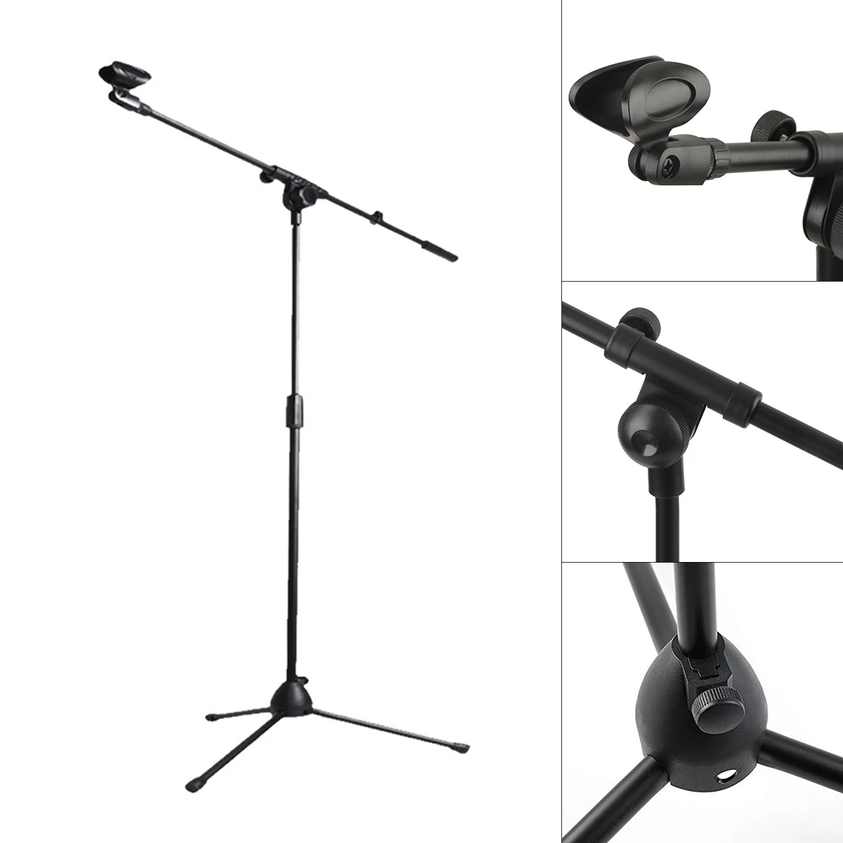 Floor Microphone Tripod Swing Arm Retractable Metal Microphone Stand Stage Performance Live Microphone Bracket Desktop Tripod - ANKUX Tech Co., Ltd