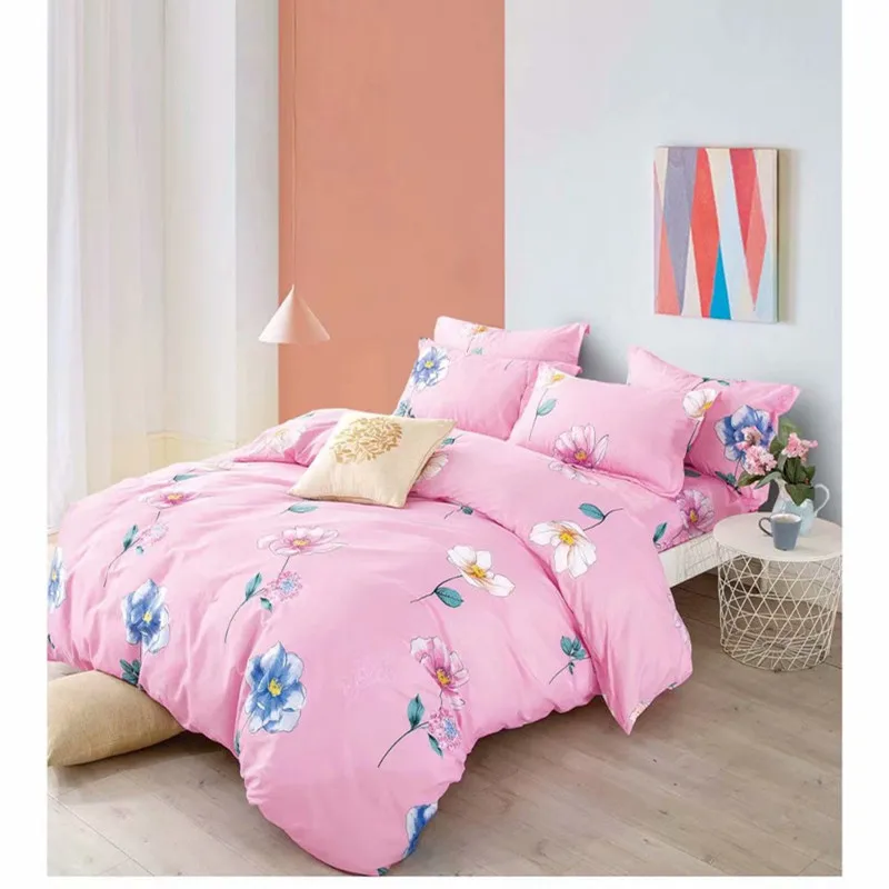 

Pink Bedding Set Luxury Duvet Cover King Queen Size Comforter Covers for Home Bed Sets Children Adult Room Decorations