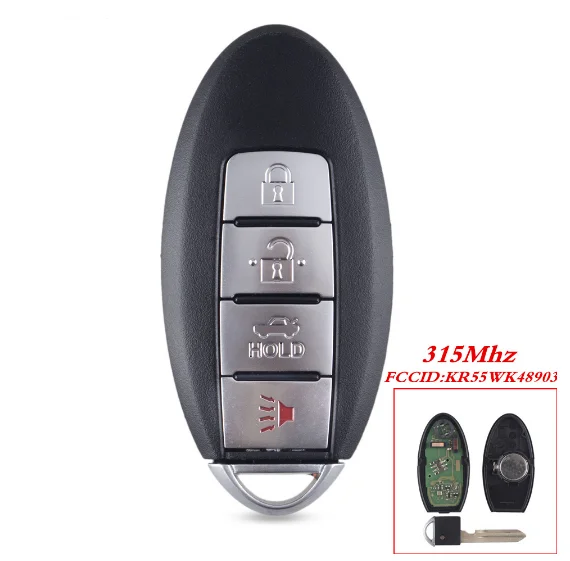 SPCFOR NISSAN для Teana Altima Maxima для Infiniti для KR55WK48903 дистанционный смарт ключ-брелок 4 кнопки дистанционного управления для ключа без ключа 315 МГц