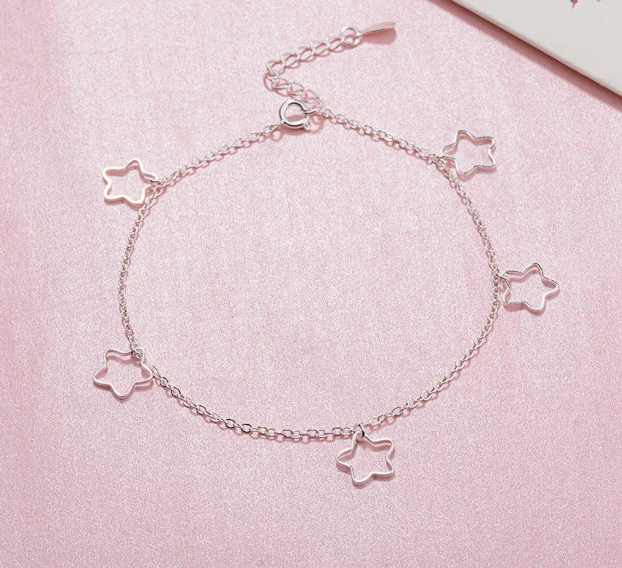 

South Korea Accessories Double Layer Retro Anklet Silver-plated Anklet Five-pointed Star Taobao Hot Selling Manufacturers Direct