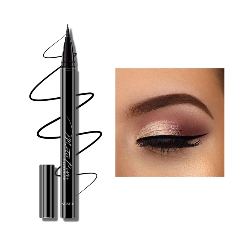 Подводка для глаз с длинным лазером водостойкая легко окрашиваемая жидкая