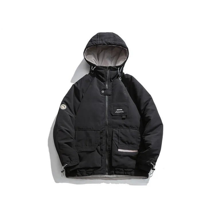Nanxia Qiaozhuang 19 Winter Thick Cotton-padded Clothes Base-Cap in Contrast Color Japanese-style Origional Workwear Cotton Coat
