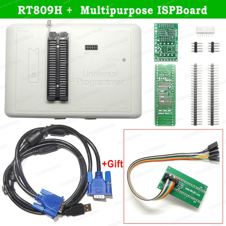 Новейшее программное обеспечение RT809H+ 51/31/21/12 адаптеры для сим-карт памяти на носителе EMMC-Nand FLASH очень быстро Универсальный USB программист - Цвет: RT809H ISP Set
