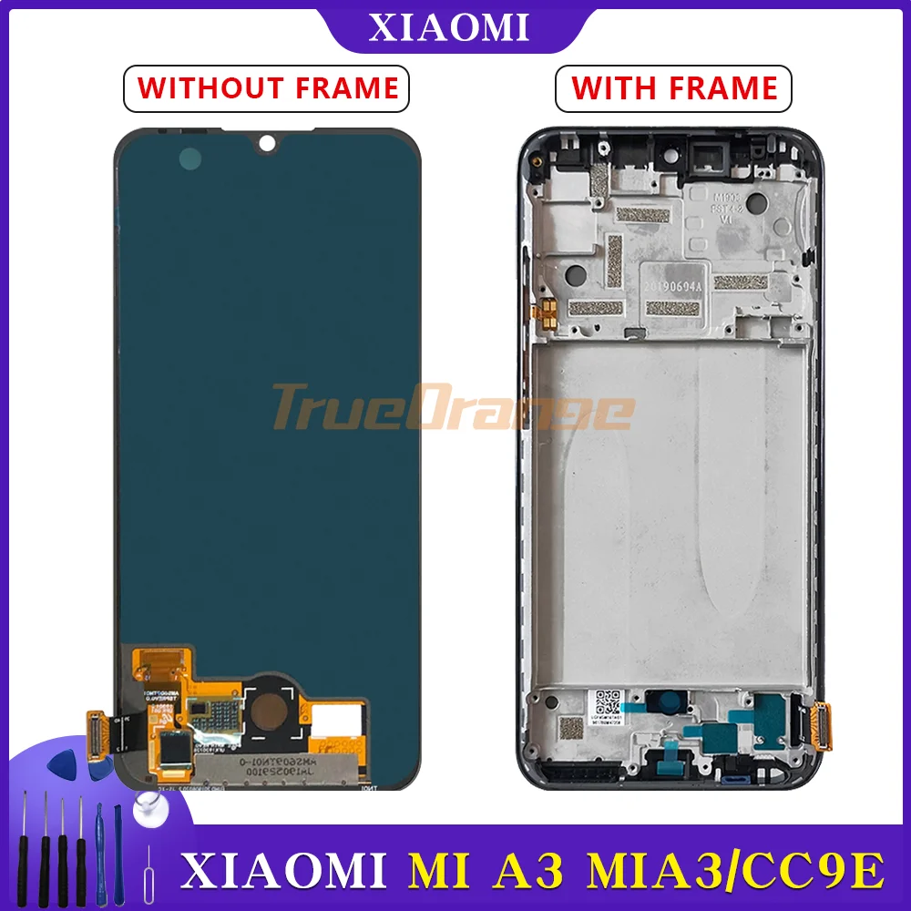 ЖК дисплей Super AMOLED для Xiaomi Mi CC9E сенсорный экран с дигитайзером в сборе и рамкой A3