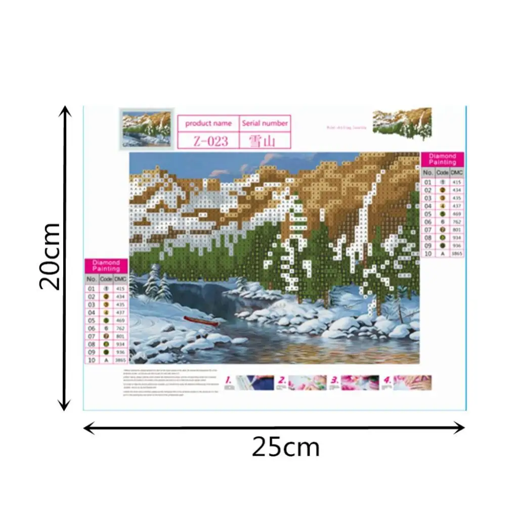 DIY Снежная гора кристалл алмаза поделки картины из страз набор стежка украшение дома
