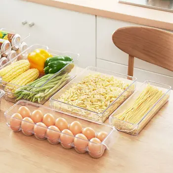 

Stackable Refrigerator Egg Storage Bin With Lid Plastic Egg Holder