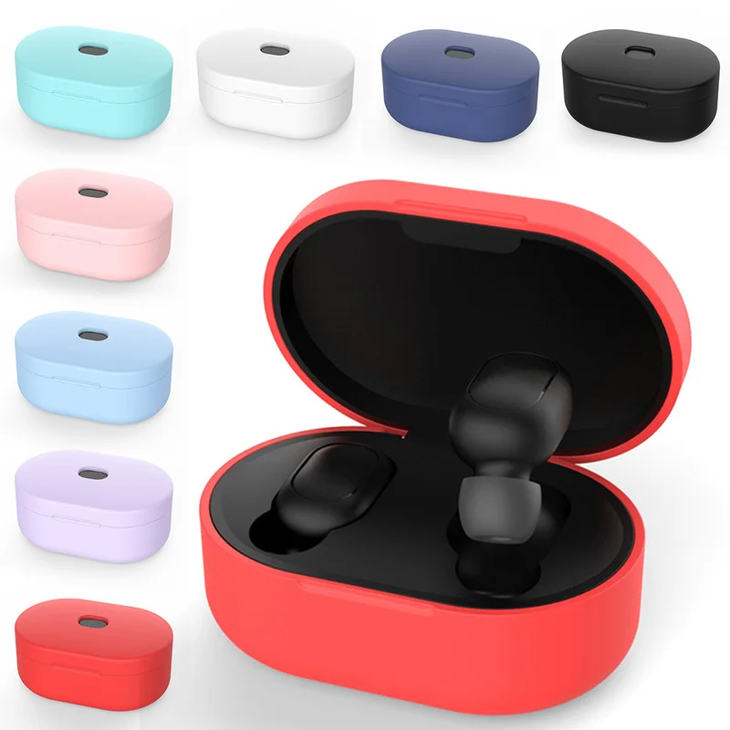 

Silicone Protective Cover for Xiaomi Redmi Airdots TWS Bluetooth Earphone Youth Version Headset Wireless Earphone Case
