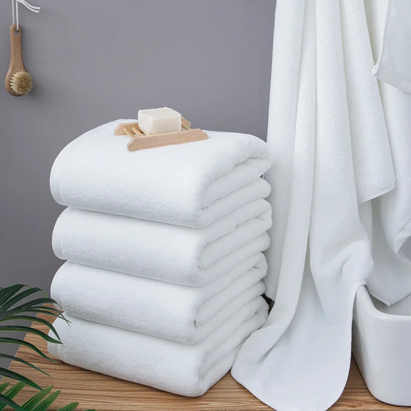 

70x140cm White Large Bath Towel Thick Cotton Shower Towels Home Bathroom Hotel Adults Beauty Salon Bath Towel