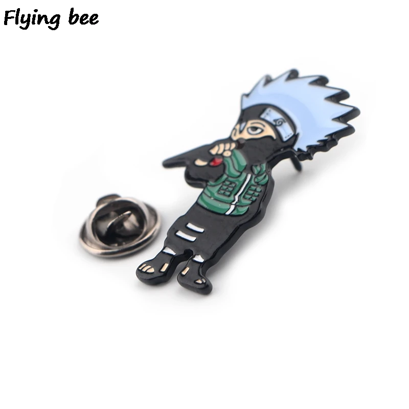 Flyingbee Наруто значки аниме брошь и булавка модная одежда эмалированные булавки Нагрудный значок броши на булавке значок для женщин мужчин X0422