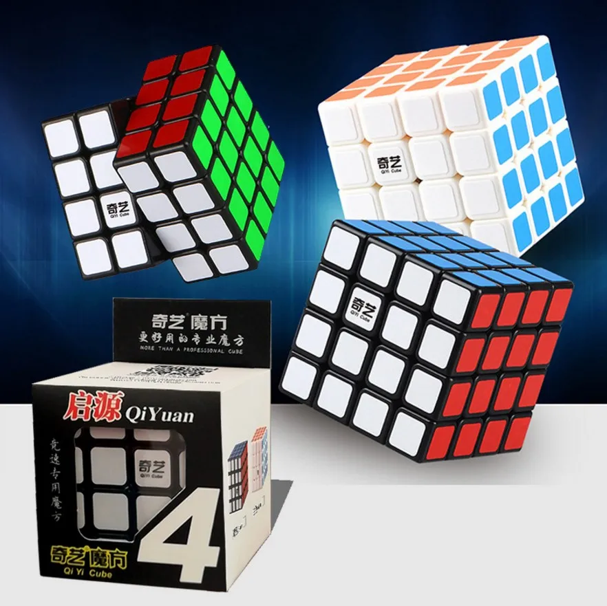 Qiyi 4x4x4 шаги 6 2*6 2 см соревноваться в скорости введение гладкий 4 волшебный Нео Куб