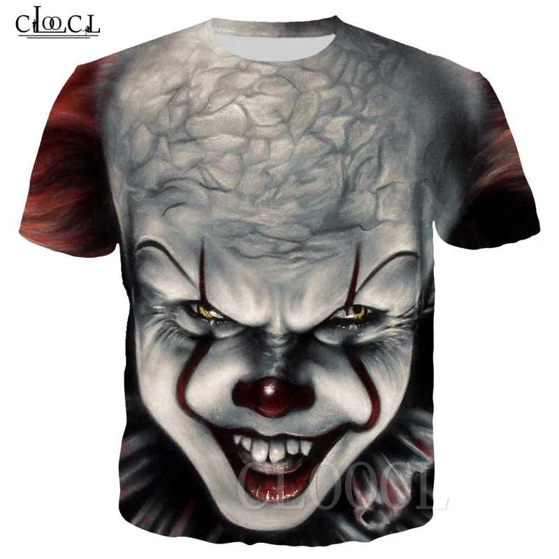 

2019 New T Shirt Hoodie Sweatshirt Halloween IT Pennywise Clown 3D Print Hoodies Casual Pullover Tops Men Clothing Drop Shipping