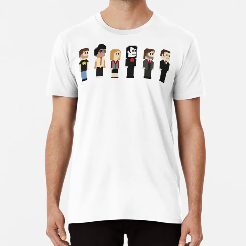 Maglietta Della Folla It A 8 Bit It Crowd Byrd 8 Bit It Crowd Moss Roy 8 Bit Tv Pixel