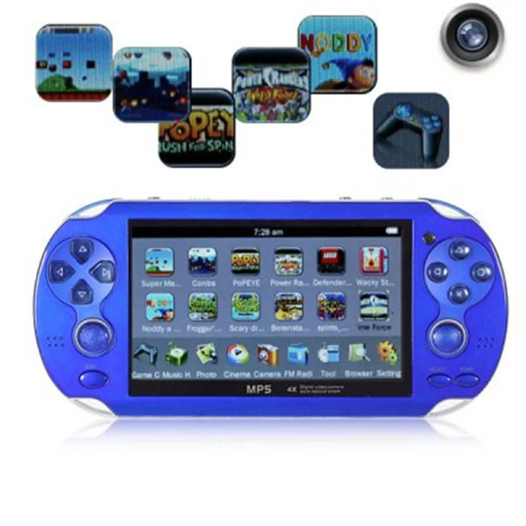 Retro Classic Game Console Handheld Portable 800 Built-in 4.3 Inch Games