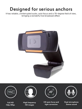 

1280x720P HD webcam rotating web camera built-in microphone For desktop computers laptops Compatible with windows 8 window 10