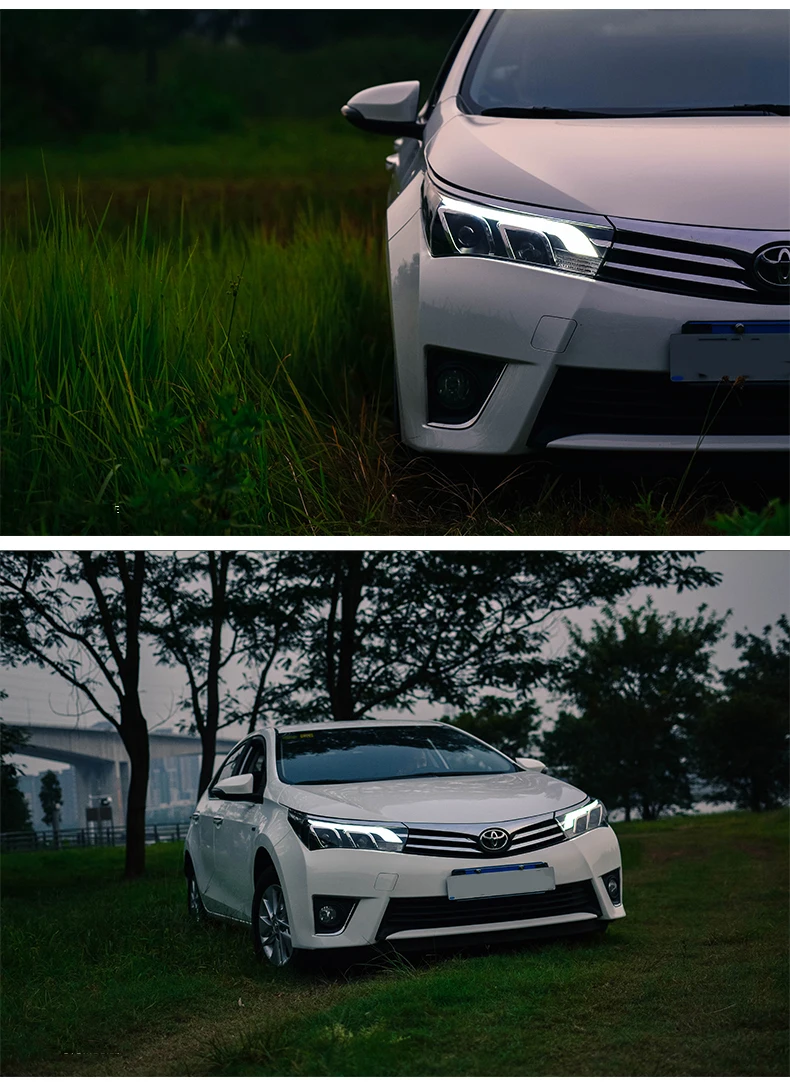 Стиль Автомобильная головная лампа для Toyota венчик Альтис фара в сборе DRL Биксеноновые линзы ксенон ближнего света