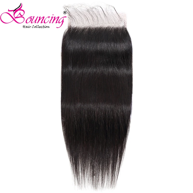 Подпрыгивающий прямой низкий коэффициент 6x6 светильник на шнуровке коричневое кружево свободная часть натуральный цвет бразильские волосы remy 8-26 дюймов HairExtension