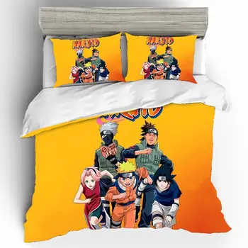 

King Size Naruto Bedding Set Bed Duvets And Linen Sets Naruto, Uchiha Sasuke Sakura Bed Linen Cotton Duvet Cover Bedding Sets