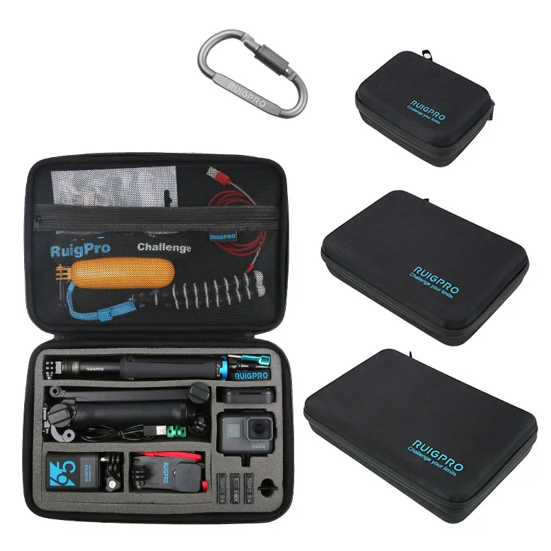 

Portable Carry Storage Bag Protective Case Box 3 Size Handbag For GoPro Hero 8 7 6 5 4 3 Xiaomi YI Sjcam Accessories Camera Bag