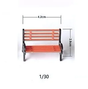 HO N O Scale ABS Plastic Model Chair Park Seat For Garden /Railway/Railroad/Train Layout/Toy DIY 9