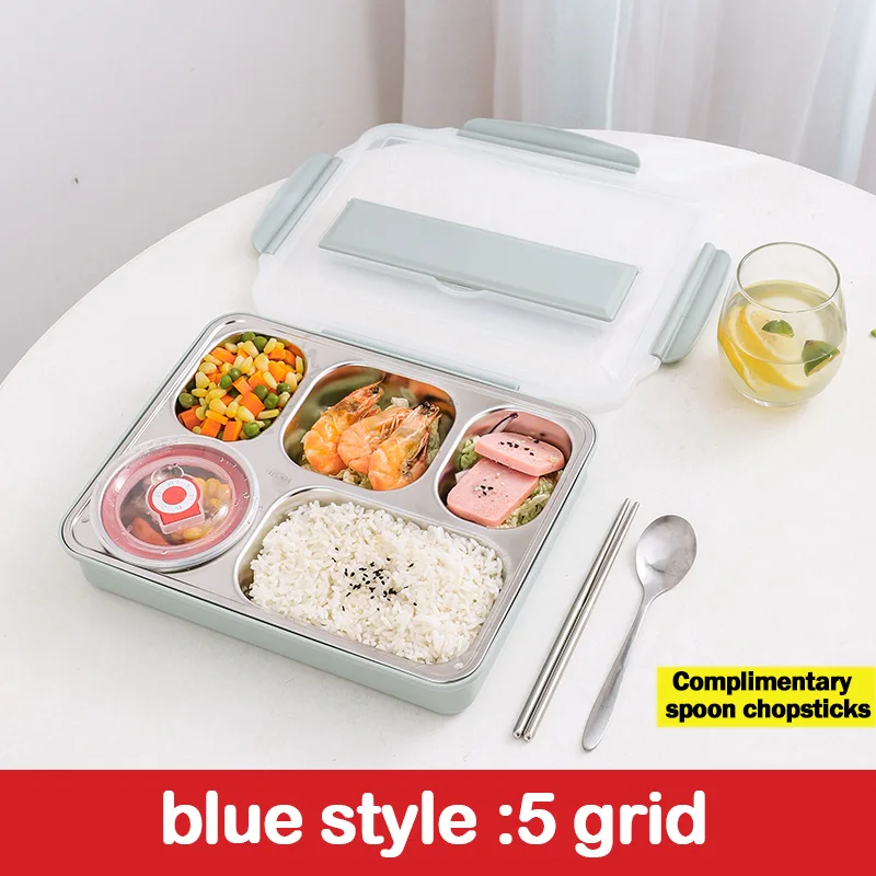 Коробка для обедов, еды, еды, контейнер для хранения Microwavable пластиковая микроволновая печь многоразовые из нержавеющей стали HUG-предложения