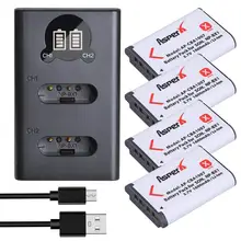 

4x NP-BX1 NP BX1 Battery Bateria + LED USB Charger with Type C For Sony DSC RX1 RX100 M3 M2 RX1R WX300 HX300 HX400 HX50 HX60