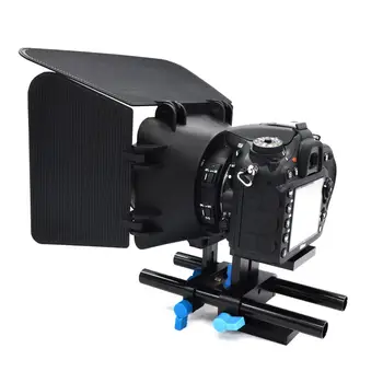 

Universal 15mm Rail Rod Support System High Riser DSLR Camera Mount with 1/4" Screw Quick Shoe Plate for Follow Focus Matte Box