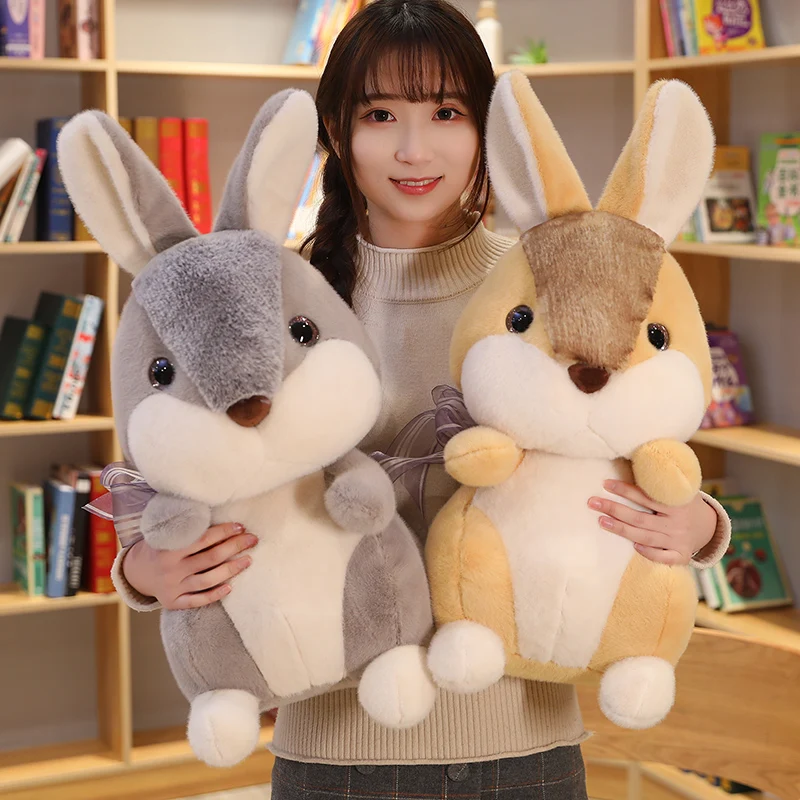 KUY Hot Cute Simulation Rabbit Bunny Toys Stuffed Lovely Lifelike Hare Animal Plush Doll For Kids Children Soft Pillow Nice Gift