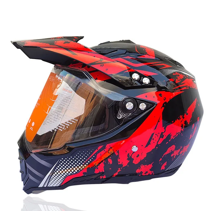 

Motorcycle Helmet Motocross Helmet Highway Race Car Helmet Motocross Helmet Four Seasons All kui dai Lens Helmet Men's